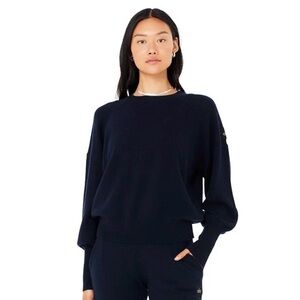 Alo Yoga Jet Set Cashmere Crewneck Sweater – Navy | Size Small